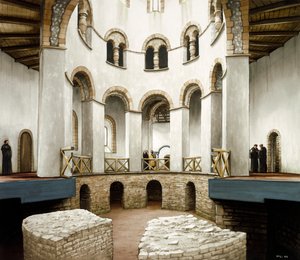 De rotunda van Abt Wulfric in de abdij van St. Augustinus door Peter Urmston