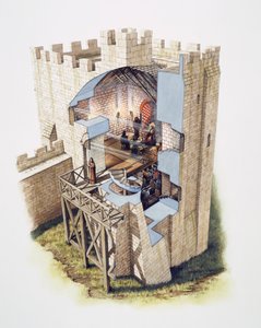 Peveril Castle, 12e eeuw, ca. 1990-2010 door Peter Urmston