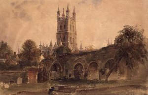 Gloucester Kathedraal met de Ruïnes van de St. Catherine