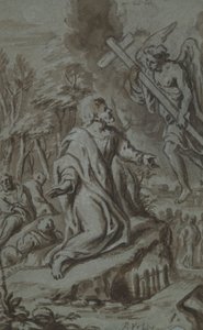 Christus in Gethsemane door Peter van Lint