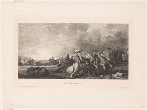 Ruitergevecht door Peter von Halm
