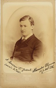 Portret van de componist Alexander Glazoenov 1865-1936, 1886
