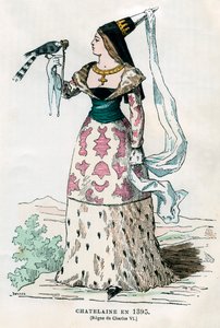 Dame van het landgoed ten tijde van Karel VI van Frankrijk, 1395 1882-1884 door Petit