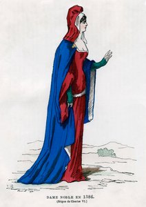 Adellijke vrouw uit de tijd van Karel VI van Frankrijk, 1386