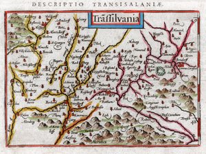Kaart van Transsylvanië 1616 door Petrus Bertius