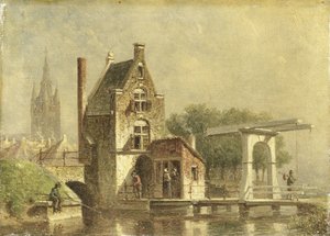 De Koepoort te Delft door Petrus Gerardus Vertin