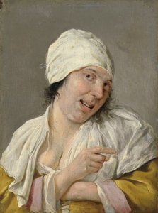 Zien: Een Jonge Vrouw die Wijst (uit de serie Personificaties van de Vijf Zintuigen, ca. 1635-66)