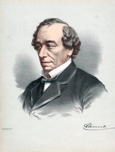 Benjamin Disraeli, 1e Graaf van Beaconsfield 1804-1881, Britse conservatieve staatsman, ca. 1880