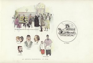 Een kunstenaar op zwerftocht, in Nice door Phil May