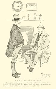 Cartoon door Phil May, uit de jaren 1890 door Phil May