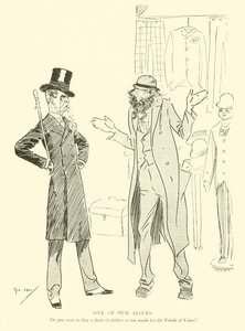 Cartoon door Phil May, uit de jaren 1890 door Phil May