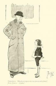 Cartoon door Phil May, uit de jaren 1890 door Phil May