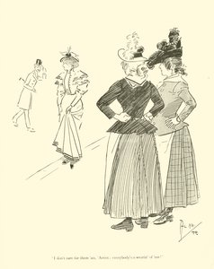 Cartoon door Phil May, uit de jaren 1890 (litho)