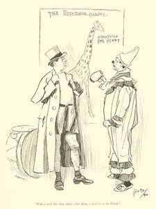 Cartoon door Phil May, uit de jaren 1890 (litho)