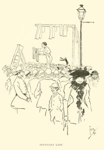 Cartoon door Phil May, uit de jaren 1890 door Phil May