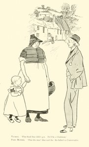 Cartoon door Phil May, uit de jaren 1890