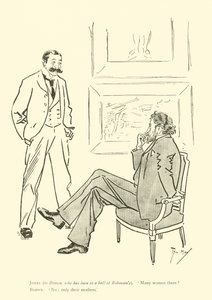 Cartoon door Phil May, uit de jaren 1890 door Phil May