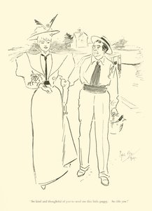 Cartoon door Phil May, uit de jaren 1890