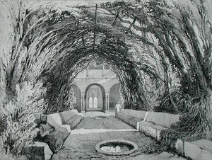 Vijvers in de tuin van het klooster van San Domingo, Alhambra, Plaat 6 uit 