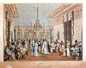 Café Frascati door Debucourt, begin 19e eeuw
