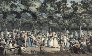De openbare wandeling in het Palais-Royal