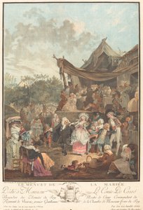 De minuet van de bruid door Philibert Louis Debucourt