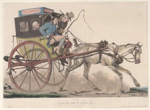 Route de St. Cloud door Philibert Louis Debucourt