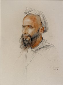 Portret van een Arabier door Philip A de Laszlo