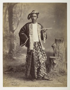 Een Birmaanse man, uit Uitzichten van Birma door Philip Adolphe Klier