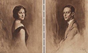 Koning George VI en Koningin Elizabeth door Philip Alexius de (after) Laszlo
