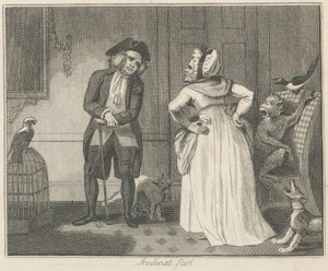 De scheldende vrouw en de papegaai