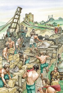 De bouw van de Muur van Hadrianus door Philip Corke