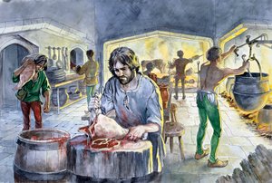Keuken in de Middeleeuwen, 14e eeuw, ca. 1990-2010