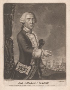 Sir Charles Hardy door Philip Dawe