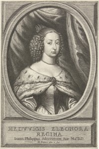Portret van Hedwig Eleonora, koningin van Zweden door Philip Fruytiers