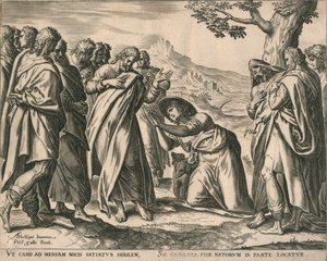 Christus en de Vrouw van Kanaän door Philip Galle