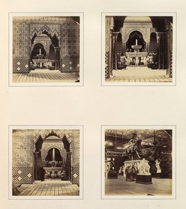 Alhambra en Hof van de Leeuwen, uitzicht in zuidelijk transept, ca. 1859
