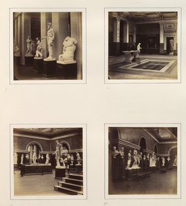 [Griekse Hof met Farnese Torso van een Jongeling, Uitzicht op een Klassieke Fontein en Zwembad, Rome, ca. 1859 door Philip Henry Delamotte.