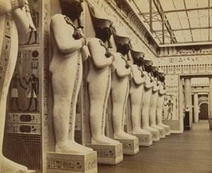 Het Egyptische Hof en de Gevel van de Hal van de Kolossen, Crystal Palace, Sydenham, 1854