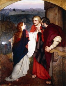 Maria Magdalena brengt nieuws van de opstanding aan de discipelen, 1860 door Philip Hermogenes Calderon