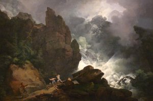 Een lawine in de Alpen door Philip James de Loutherbourg