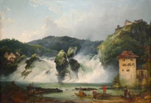 De watervallen van de Rijn bij Schaffhausen door Philip James de Loutherbourg