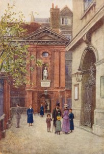 Ingangen van Christs Hospital en van Christ Church, 1895
