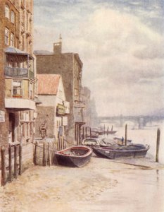 Oude gebouwen vanaf St Pauls Pier, 1894 door Philip Norman