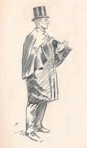 Potloodschets door Phil May, 19e eeuw, 1903-1904