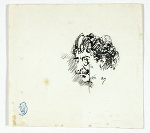 Schets van het hoofd van Whistler