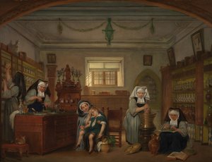 De apotheek in het Sint-Janshospitaal door Philipe Jacques van Bree