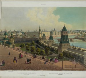 Het Moskouse Weeshuis uit een panoramisch uitzicht op Moskou in 10 delen, ca. 1848