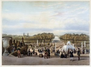 Versailles: le Carpet Vert - in "Paris et ses environs" door Jacottet & Benoist door Philippe Benoist