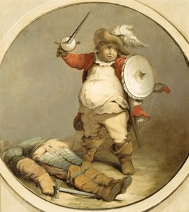 Falstaff met het Lichaam van Hotspur, ca.1786 door Philippe Jacques de Loutherbourg